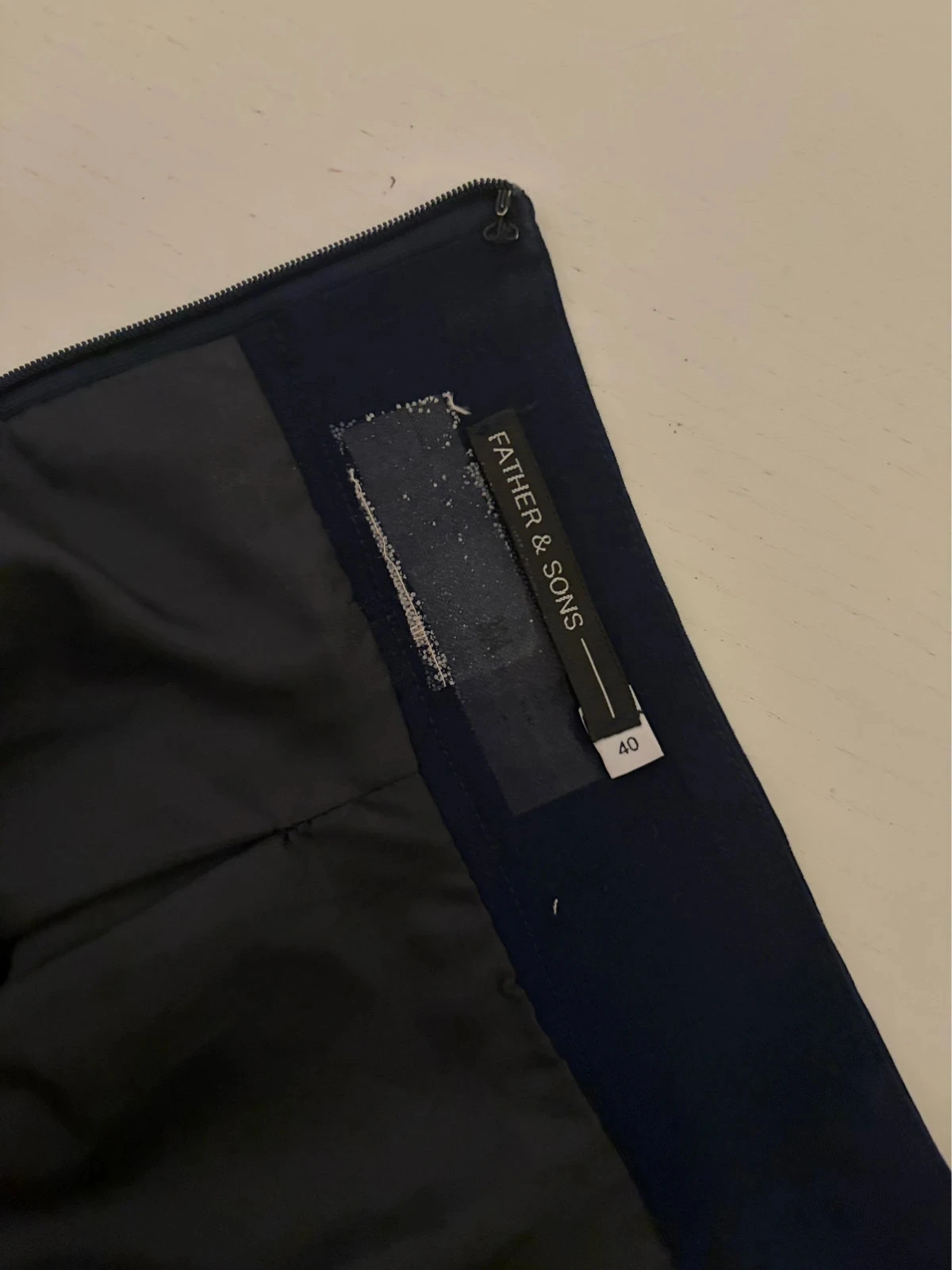 ☀️ Jupe portefeuille bleu marine Faither & Sons – Taille 40 – photo 7